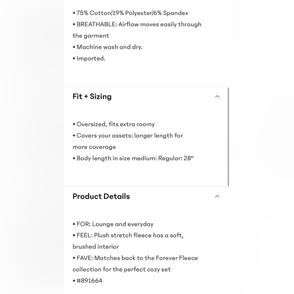 NWT-Athleta Black Forever Fleece 1/4 Zip Sweatshirt, Small - Picture 5 of 7